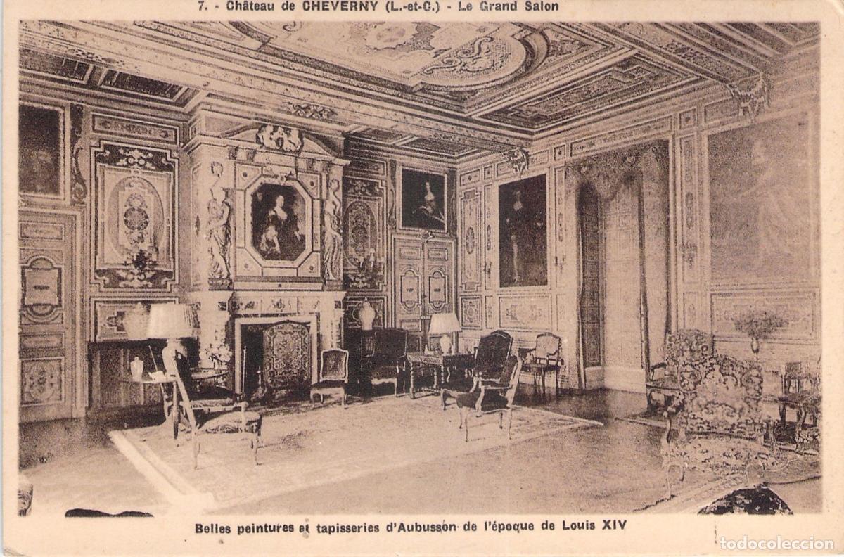 Postales: Postal Castillo de Cheverny El Gran Sal&oacute;n Francia
