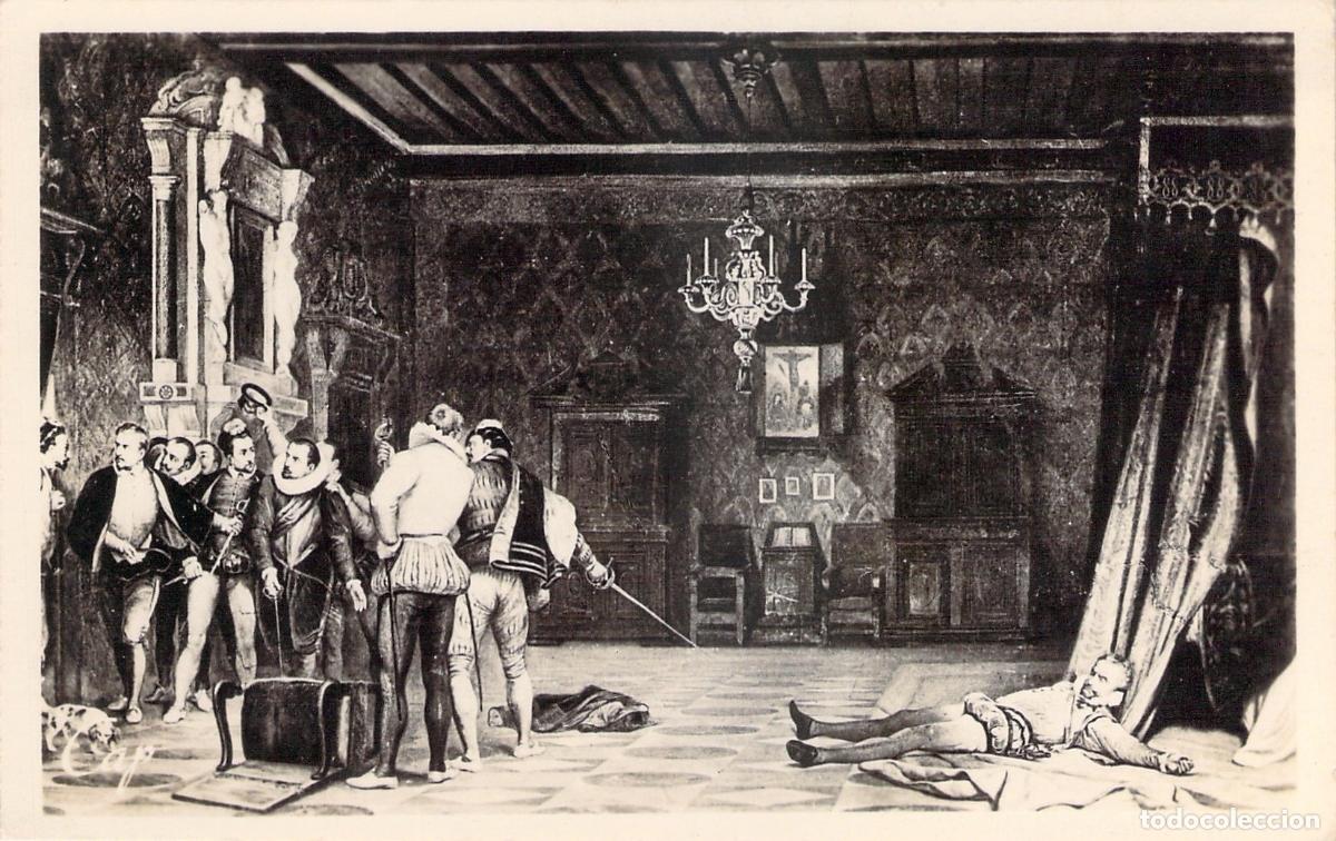 Postales: Postal Blois Ch&acirc;teau Asesinato del Duque de Guise Cuadro C Comte