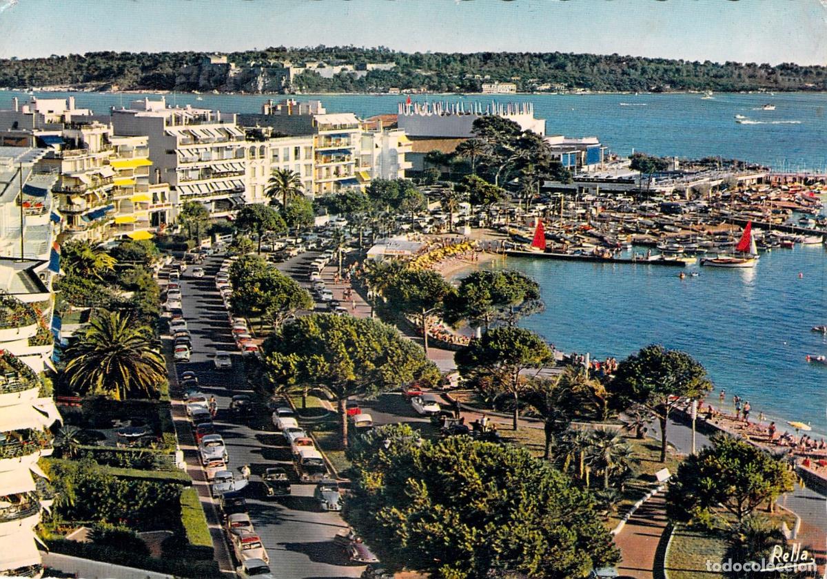 Postales: Postal de Cannes Francia, Paseo de la Croisette y Bijou Plage