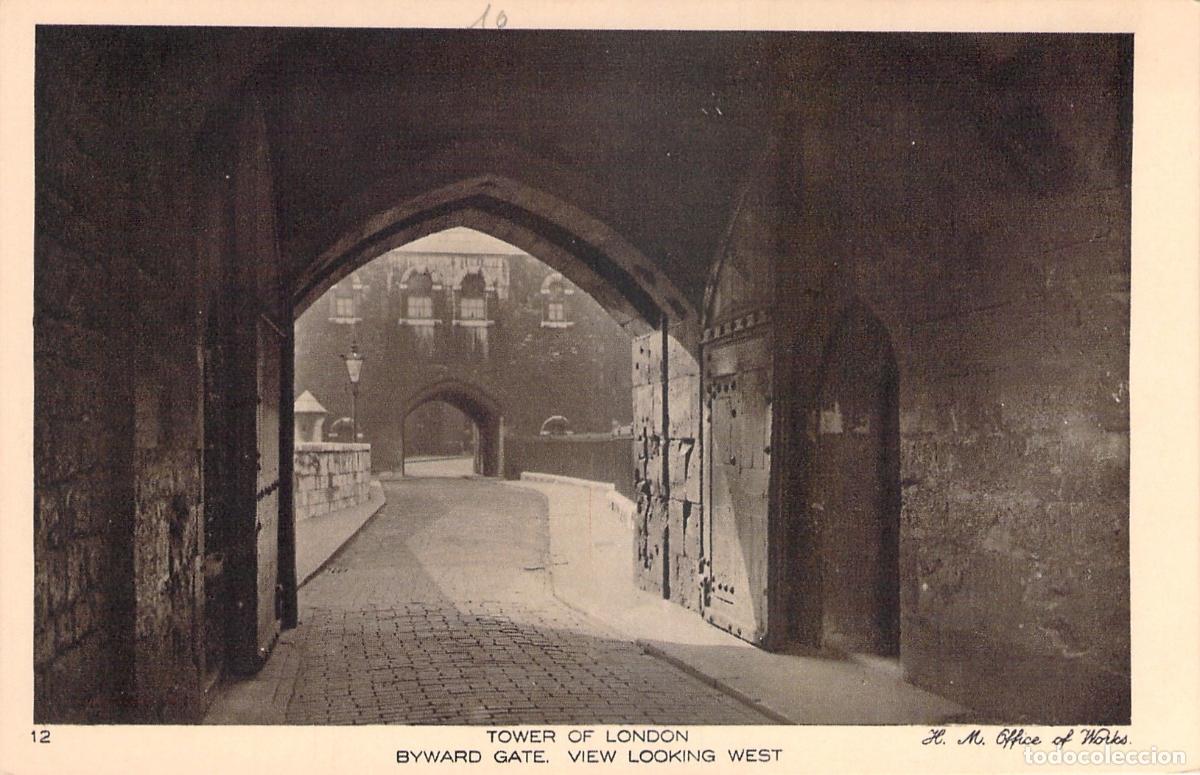 Postales: Postal de la Torre de Londres, Puerta Byward, Vista al Oeste