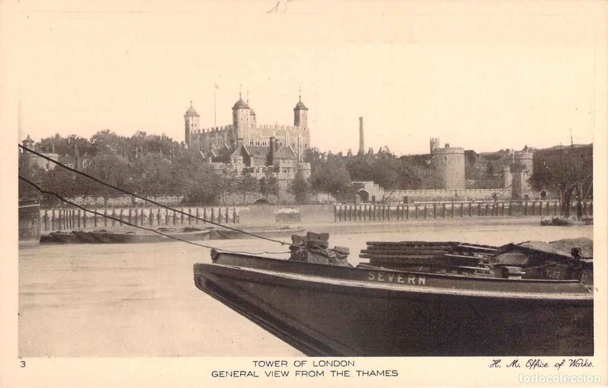 Postales: Postal de la Torre de Londres y Vista General desde el T&aacute;mesis