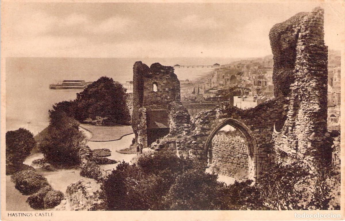 Postales: Postal de las Ruinas del Castillo de Hastings en Inglaterra