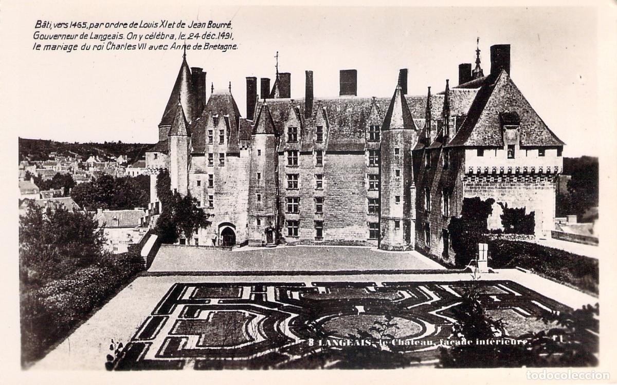 Postales: Postal Castillo de Langeais Fachada Interior y Jardines