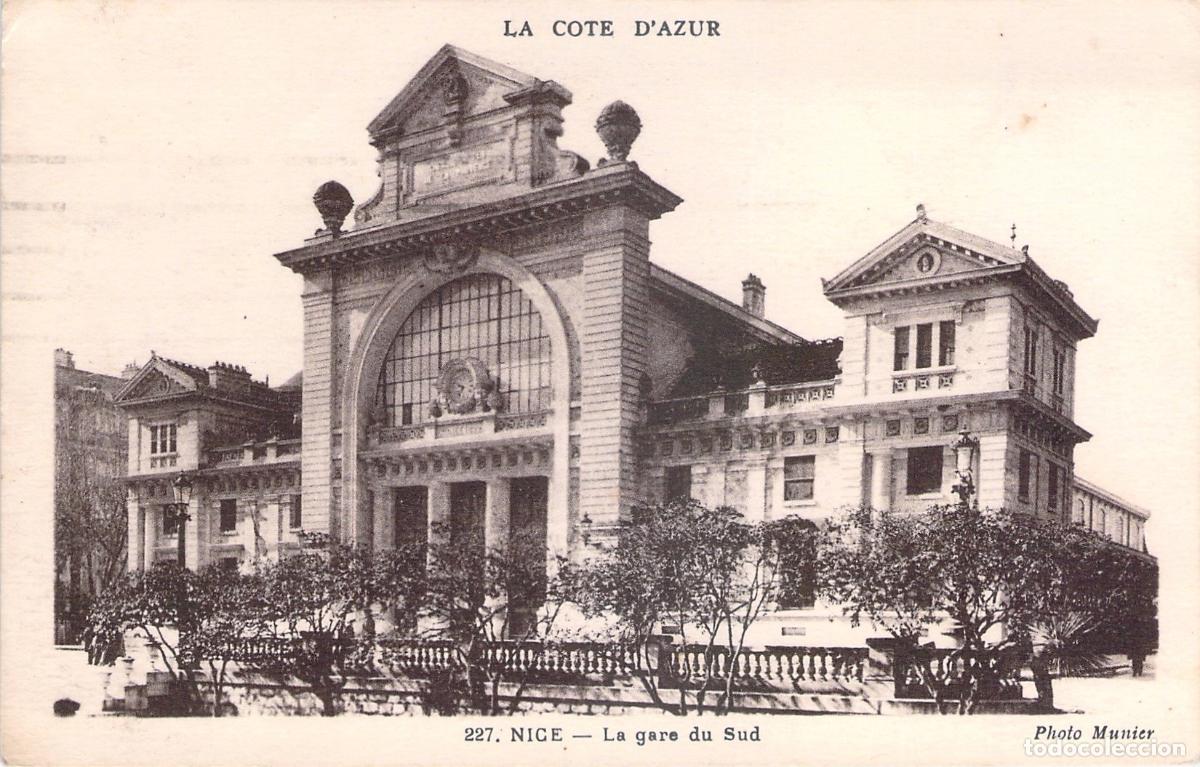 Postales: Postal de la Estaci&oacute;n del Sur Gare du Sud en Niza Francia