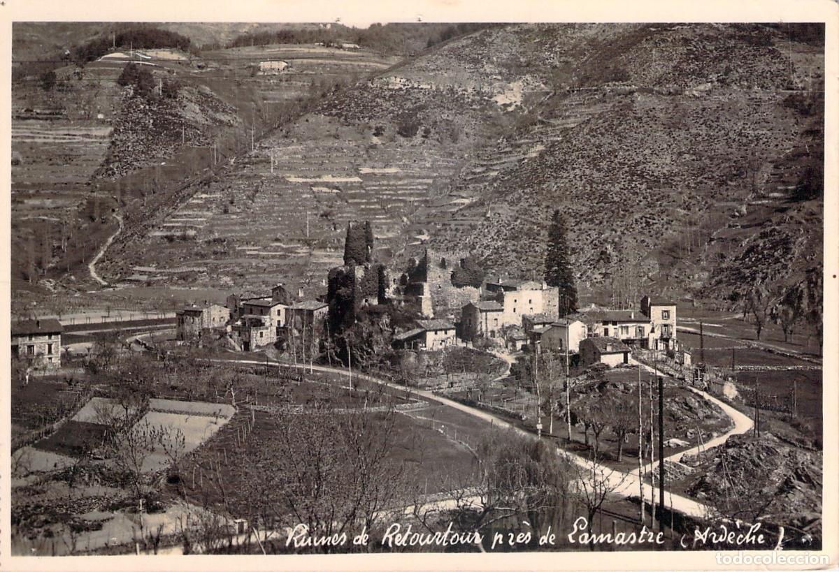 Postales: Postal de las Ruinas de Retourtour cerca de Lamastre, Ard&egrave;che