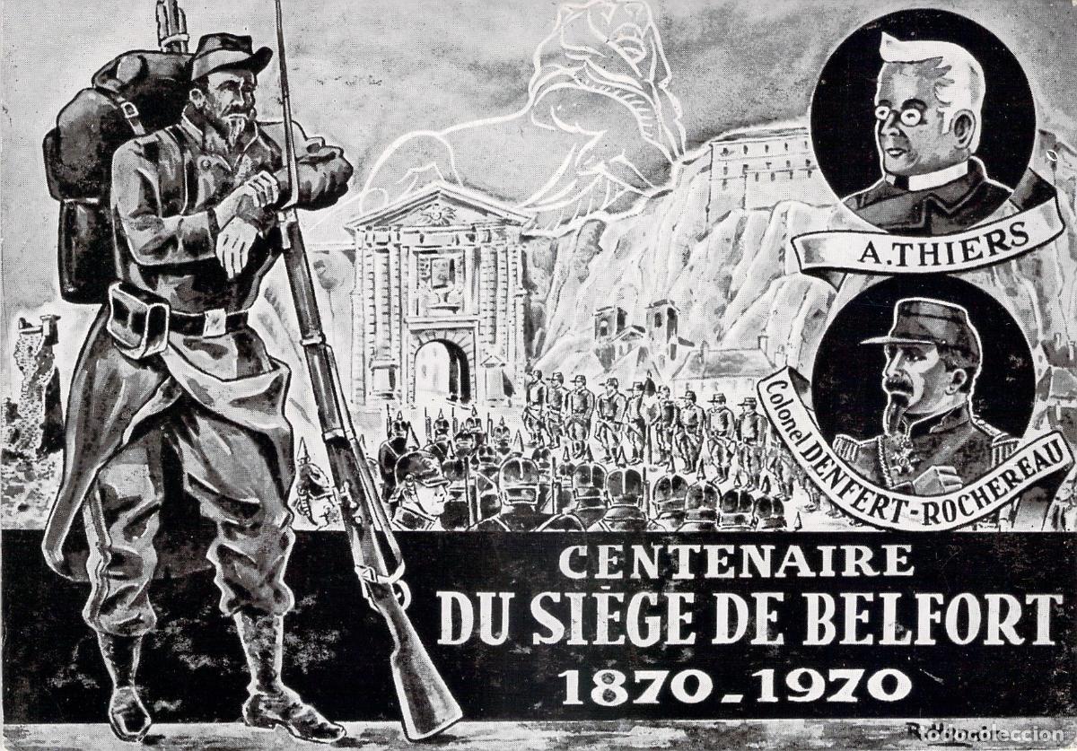 Postales: Postal del Centenario del Asedio de Belfort Francia