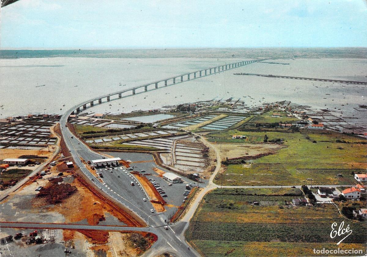Postales: Postal Puente de la Isla de Ol&eacute;ron Vista A&eacute;rea Francia