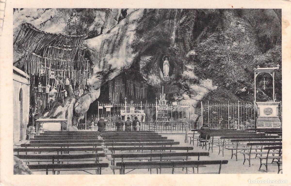 Postales: Postal de la Gruta Milagrosa, Santuario de Lourdes, Francia