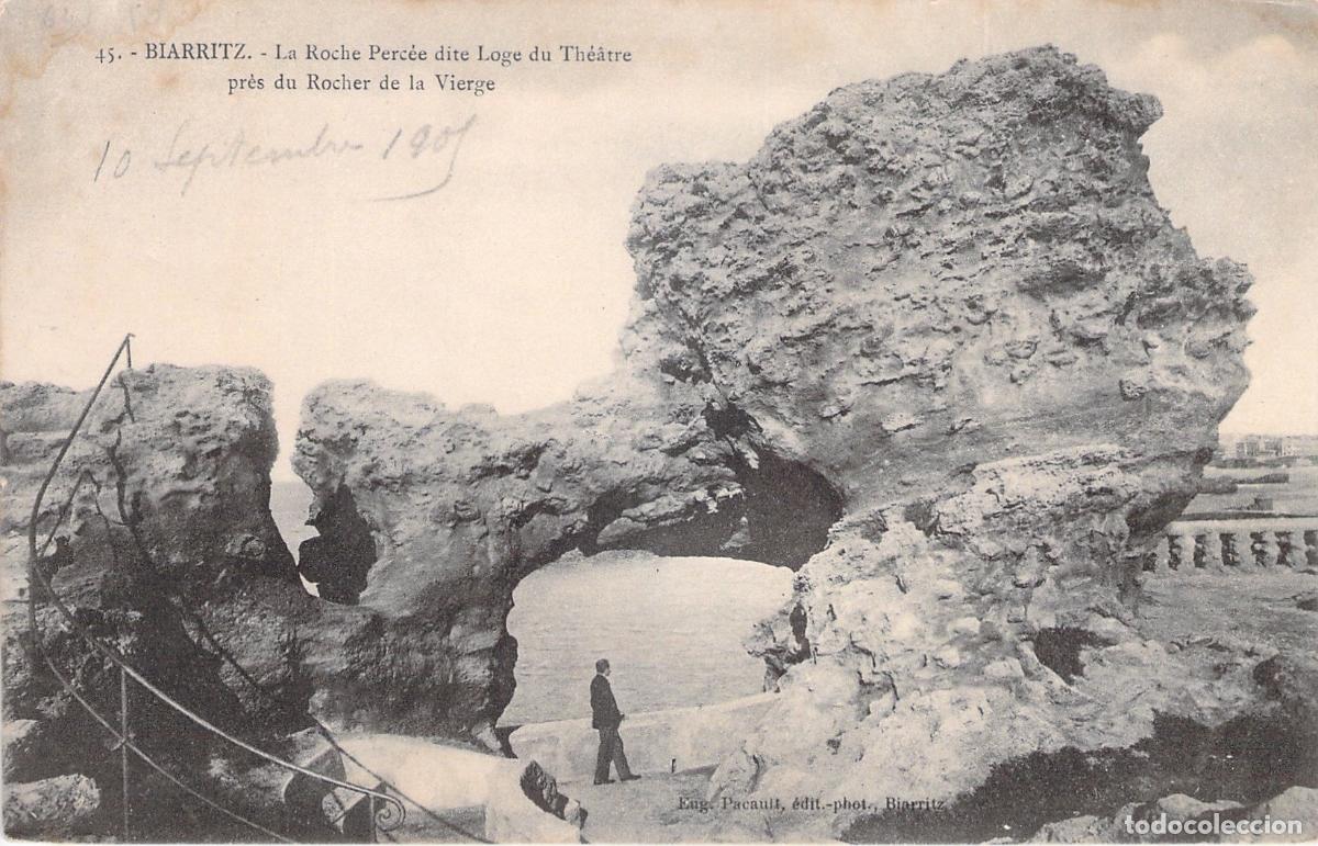 Postales: Postal de Biarritz, La Roche Perc&eacute;e y Rocher de la Vierge