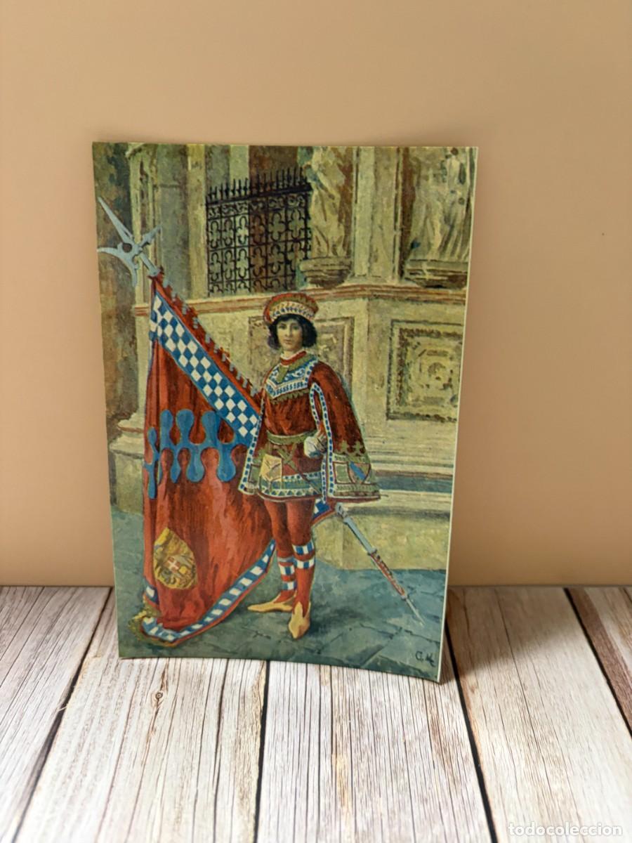 Postales: TARJETA POSTAL MEDIEVAL &ndash; PAGGI DELLE CONTRADE DI SIENA &ndash; E. ORTIZ
