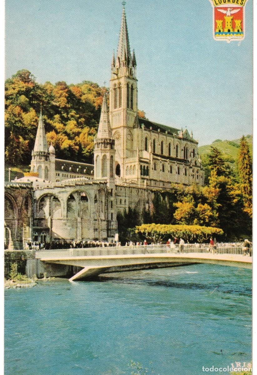 Postales: :::: PH382 - POSTAL - LOURDES - LA BASILICA Y LA CUEVA
