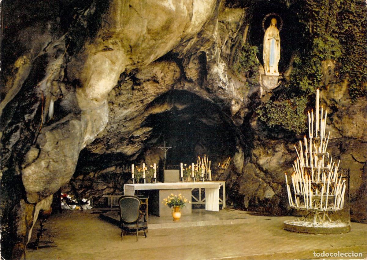 Postales: Postal de la Gruta Milagrosa, Santuario de Lourdes, Francia