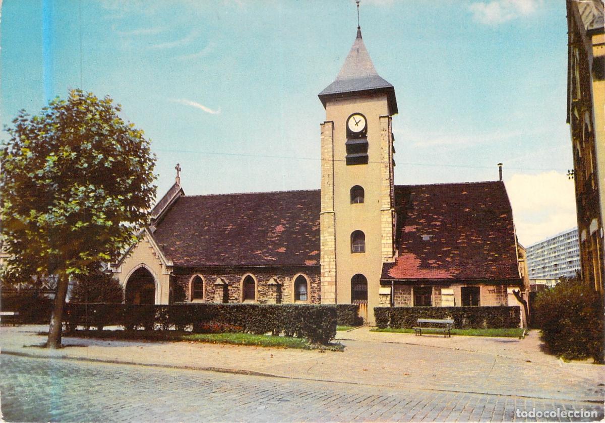 Cartoline: Postal de la Iglesia de La Courneuve, Sena-Saint-Denis