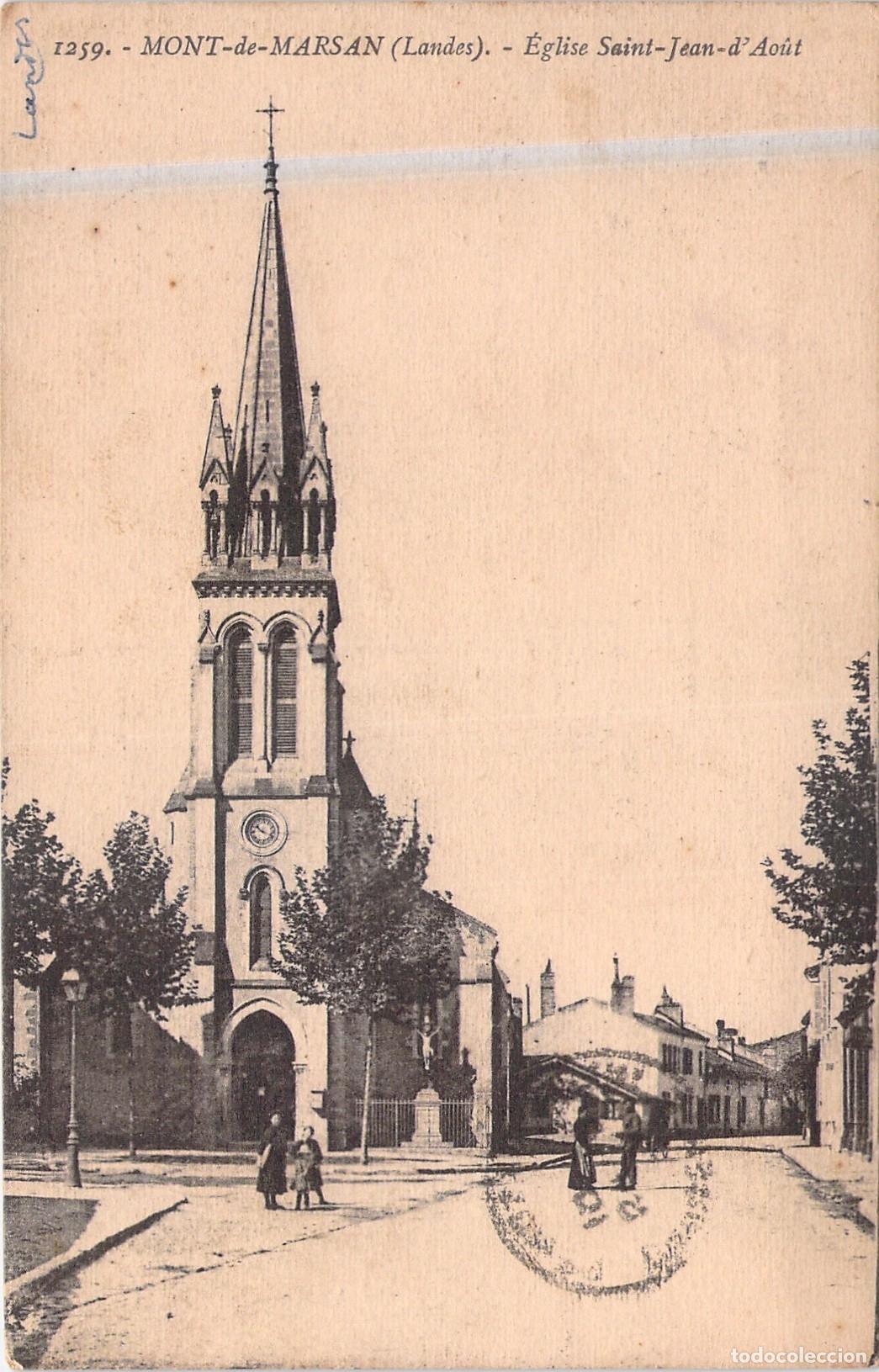 Postales: Postal Iglesia Saint-Jean-d'Ao&ucirc;t en Mont-de-Marsan Landes Francia