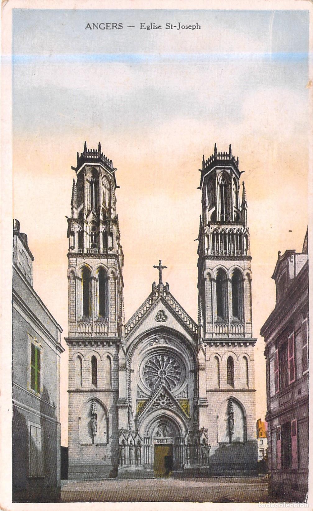 Postkarten: Postal de la Iglesia de San Jos&eacute; en Angers, Francia
