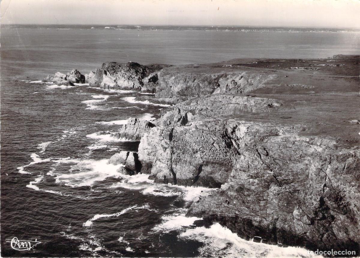 Postkarten: Postal Vista A&eacute;rea de Pen Men y la Costa Salvaje, Isla de Groix