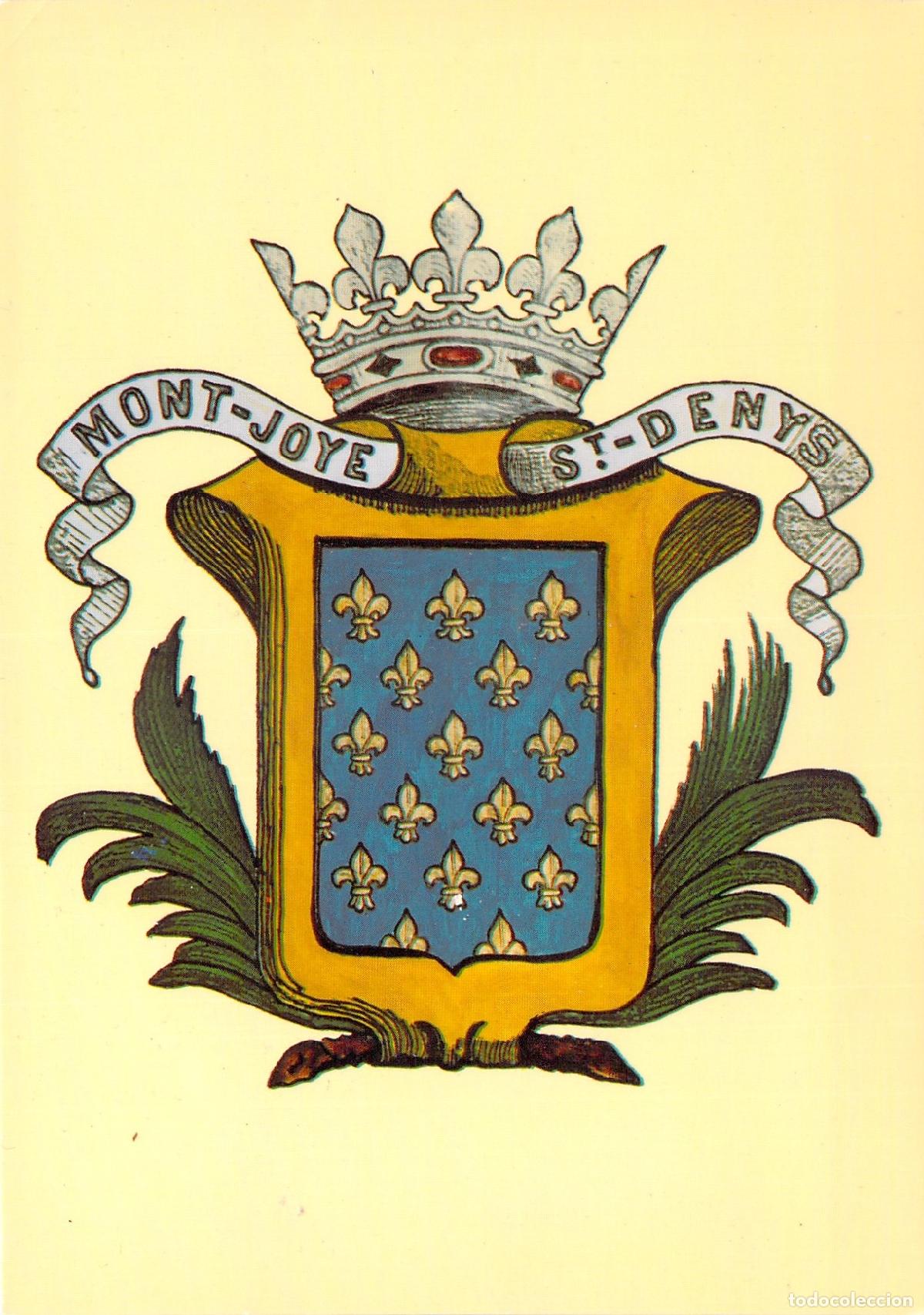 Cartoline: Postal Escudo de Armas de Francia Antiguo Saint-Denis Montjoie