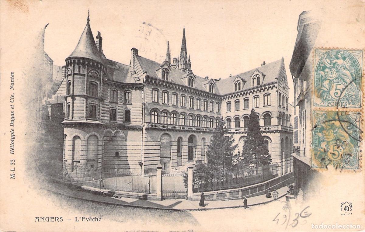 Cartoline: Tarjeta Postal de Angers - El Obispado (L'&Eacute;v&ecirc;ch&eacute;), Francia