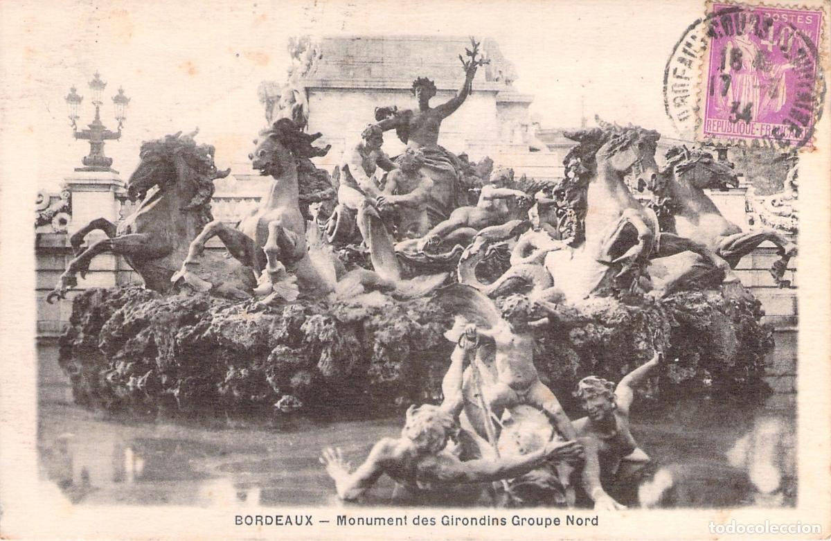 Cartoline: Postal Monumento de los Girondinos Grupo Norte Burdeos Francia