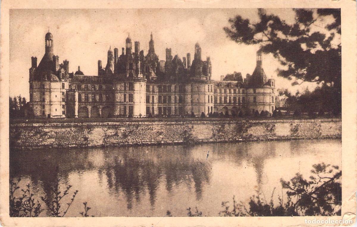 Cartoline: Postal del Castillo de Chambord en Francia con Reflejo en el Agua