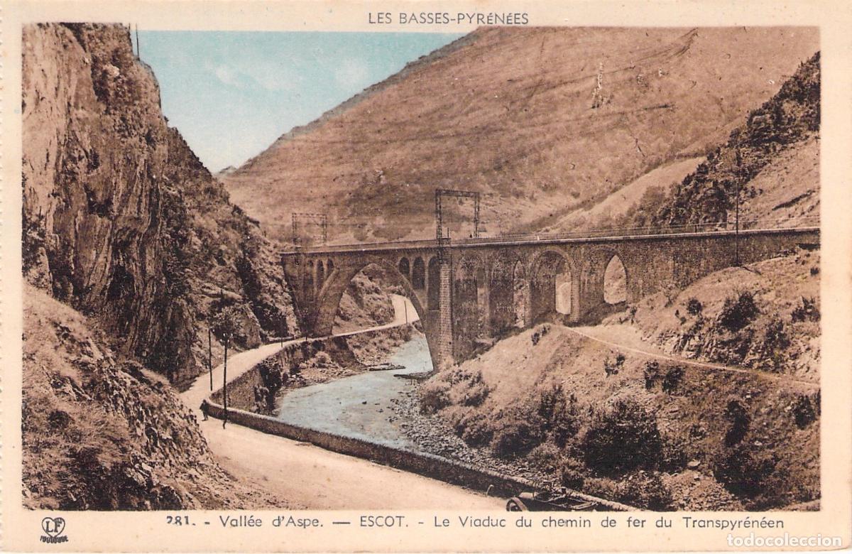 Cartoline: Postal Viaducto del Ferrocarril Transpirenaico en Escot Valle de Aspe