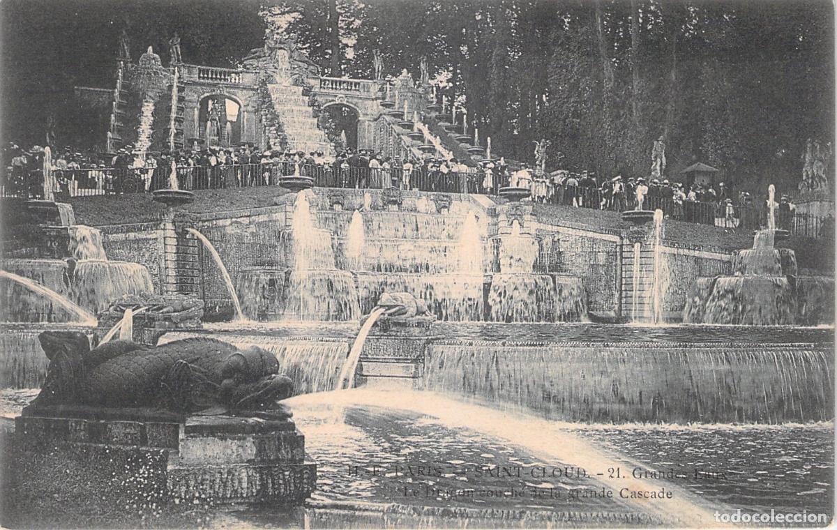 Cartoline: Postal de la Grande Cascade, Saint-Cloud, Par&iacute;s, Francia
