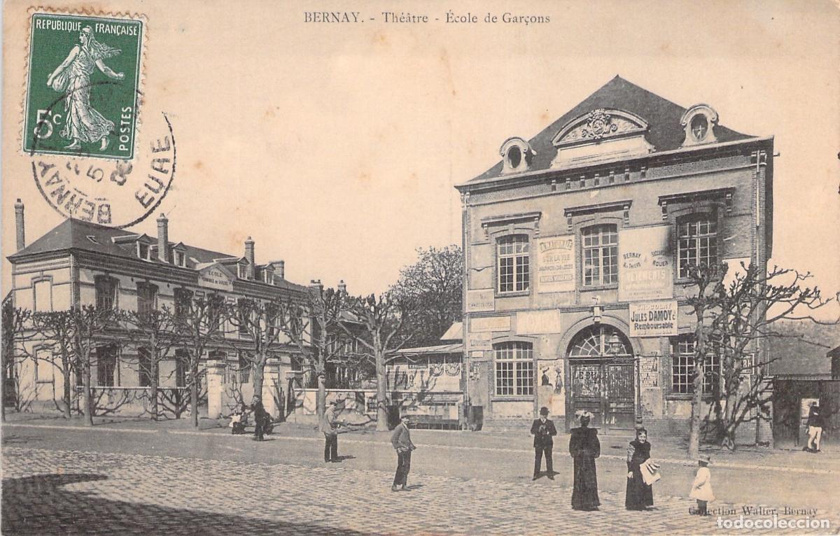 Postkarten: Postal de Bernay: Teatro y Escuela de Varones