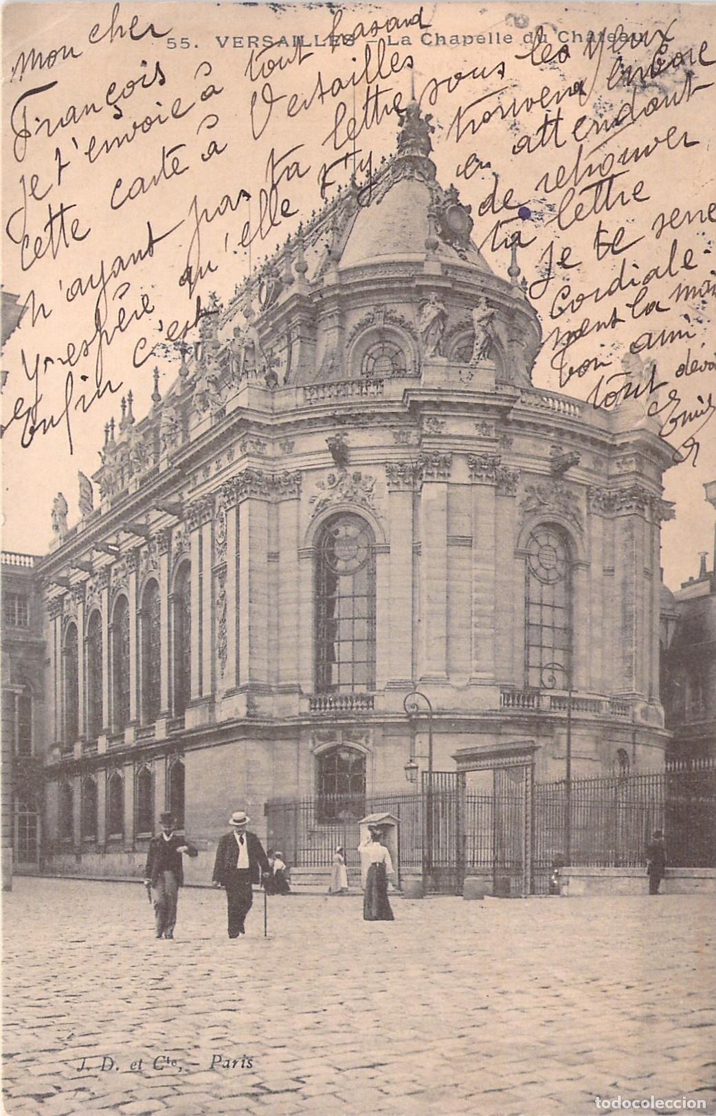 Postales: Postal de la Capilla del Palacio de Versalles Francia