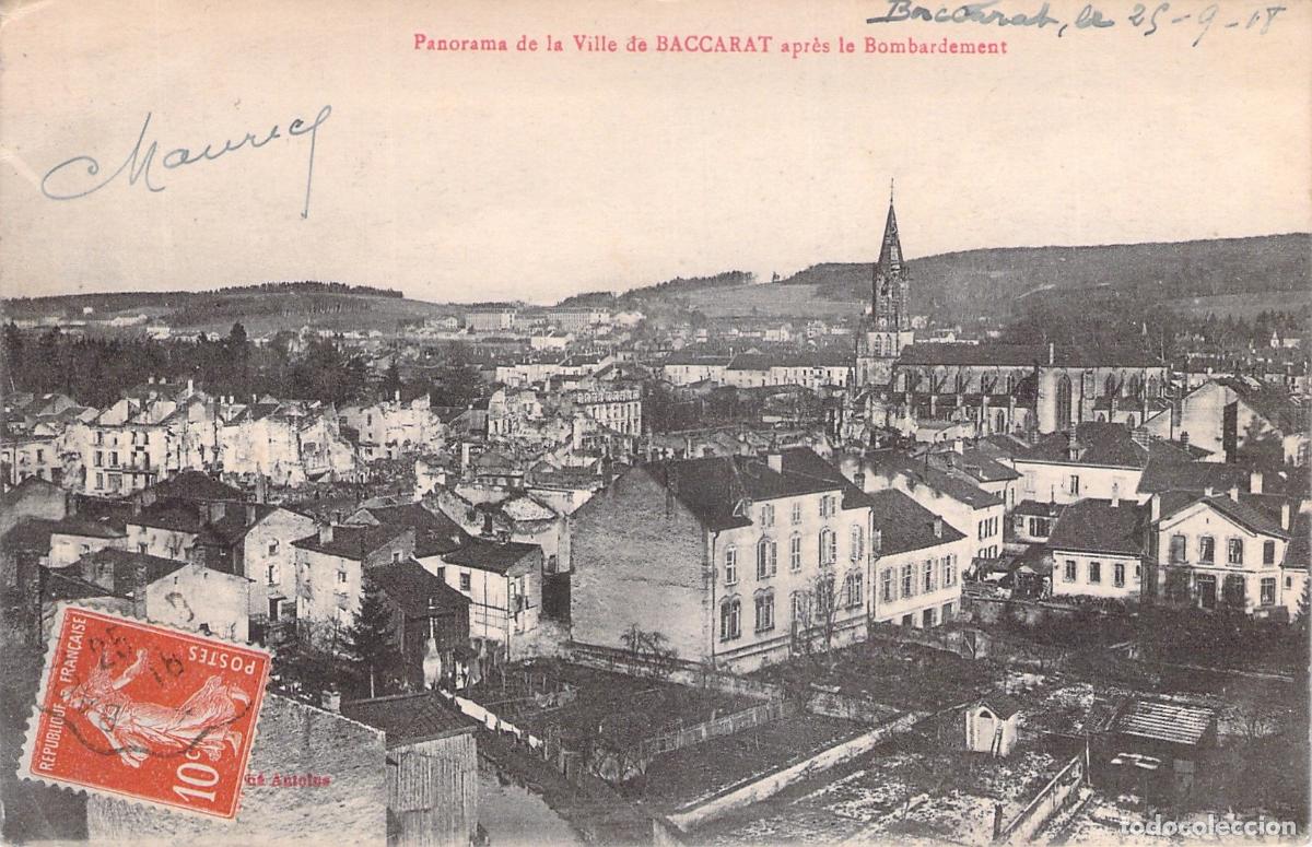 Postales: Tarjeta Postal Panorama de Baccarat tras el Bombardeo