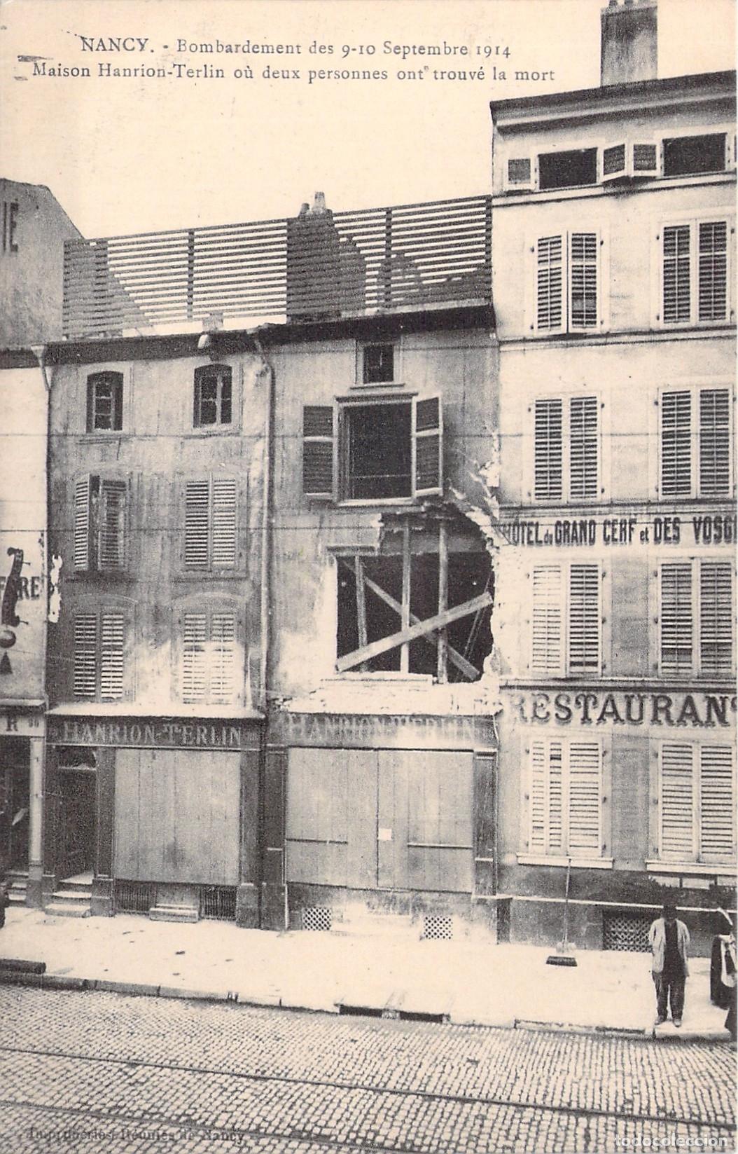 Postales: Postal Nancy Bombardeo Casa Hanrion-Terlin Primera Guerra Mundial Francia