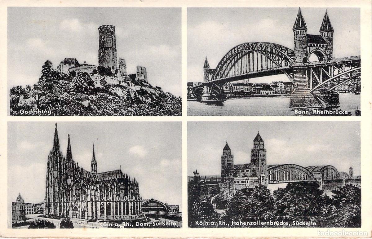 Postales: Postal Multivista de Colonia y Bonn Rin Alemania
