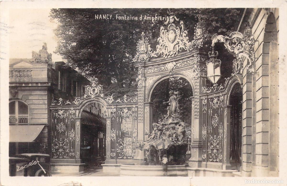 Postales: Postal Antigua de la Fuente de Anf&iacute;trite en Nancy, Francia