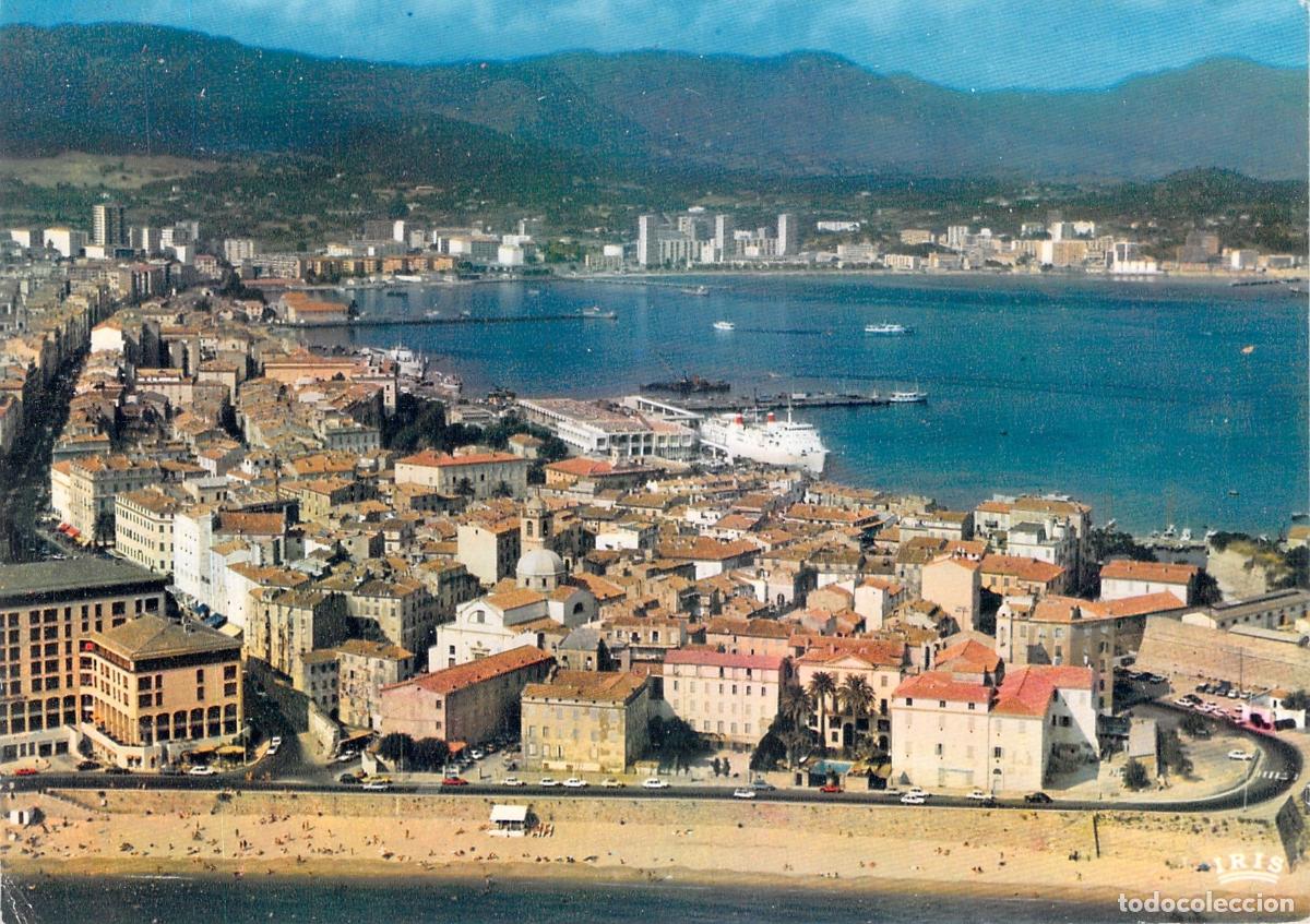 Postales: Postal de Ajaccio, C&oacute;rcega: Vista A&eacute;rea y Playa Saint-Fran&ccedil;ois