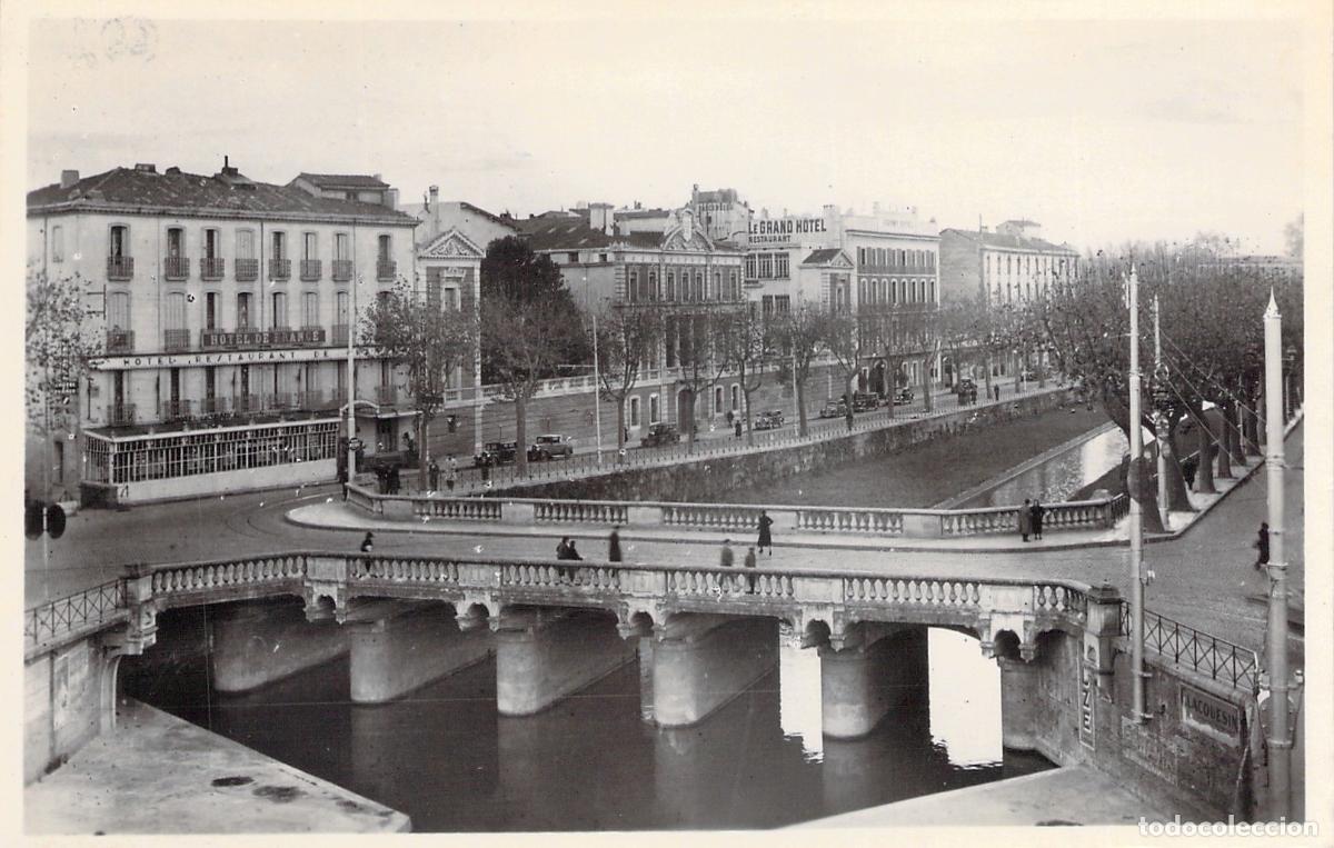 Postkarten: Postal de Perpignan - Le Pont du Castillet y el R&iacute;o