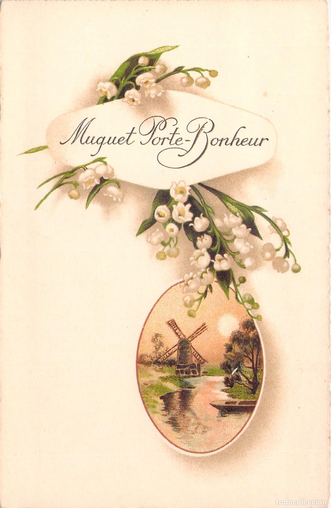 Postkarten: Postal Ilustrada Muguet Porte-Bonheur Lirio de los Valles