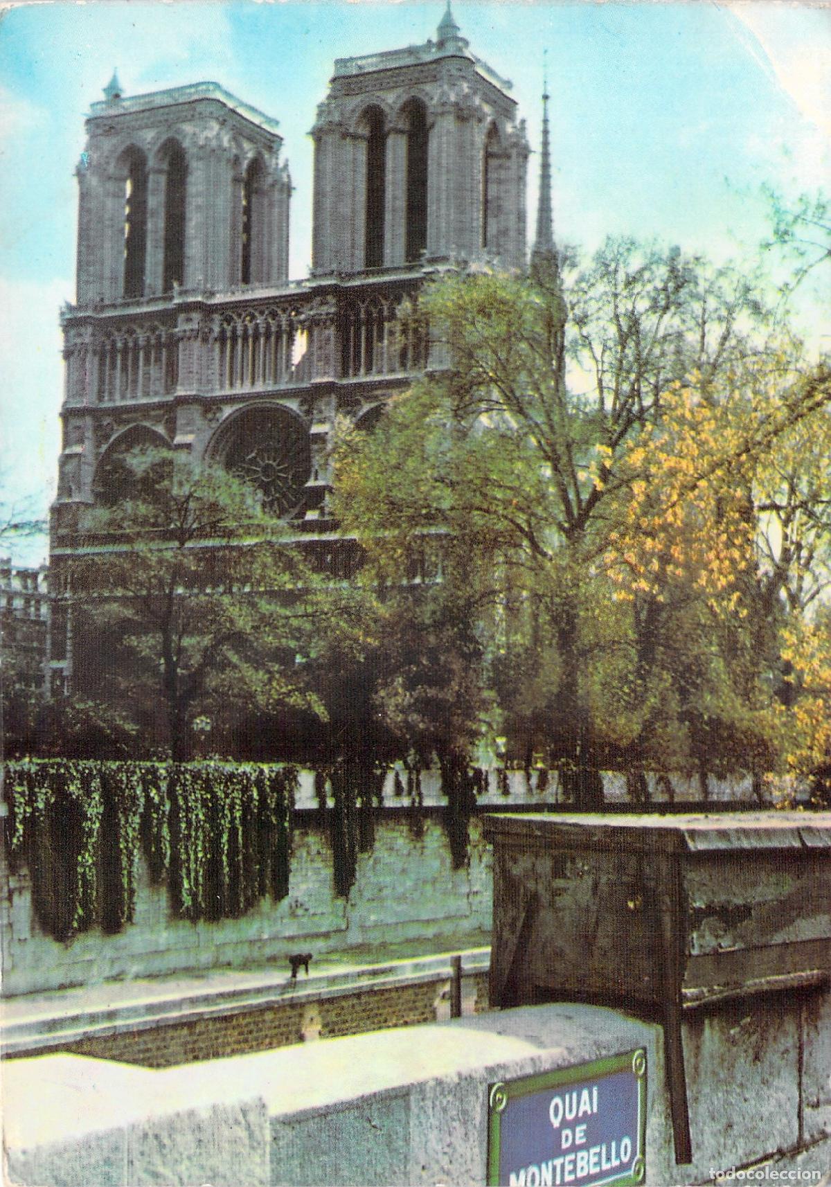 Postkarten: Postal de la Catedral de Notre-Dame desde el Quai de Montebello, Par&iacute;s