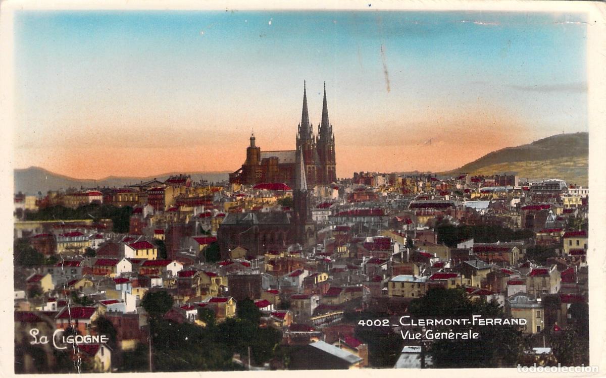 Postkarten: Postal de Vista General de Clermont-Ferrand y su Catedral
