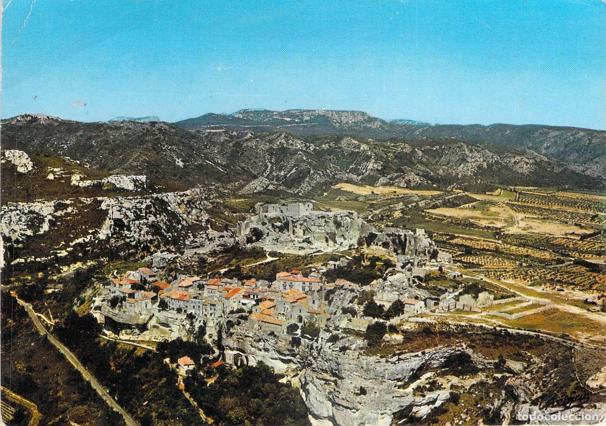 Postkarten: Postal Vista A&eacute;rea de Les Baux-de-Provence Francia