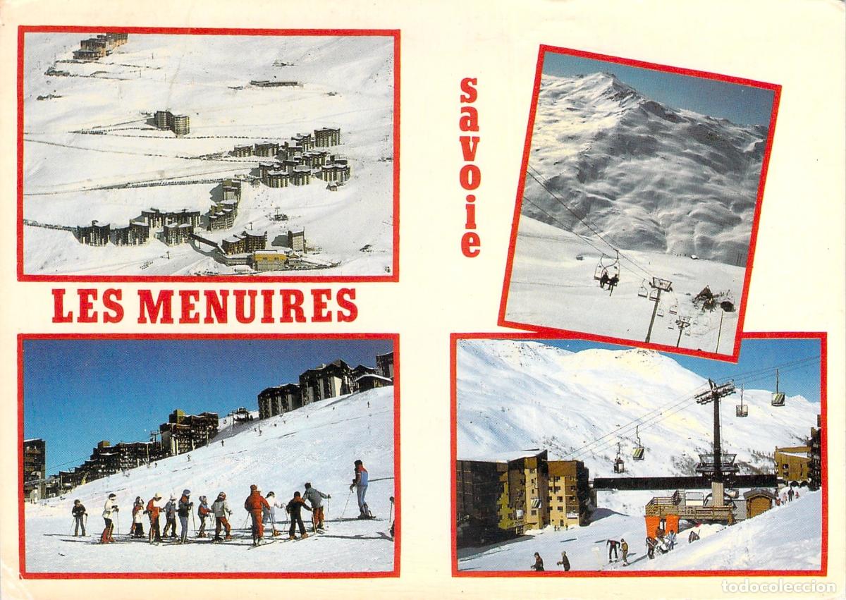 Postkarten: Postal de la Estaci&oacute;n de Esqu&iacute; Les Menuires en Saboya, Francia