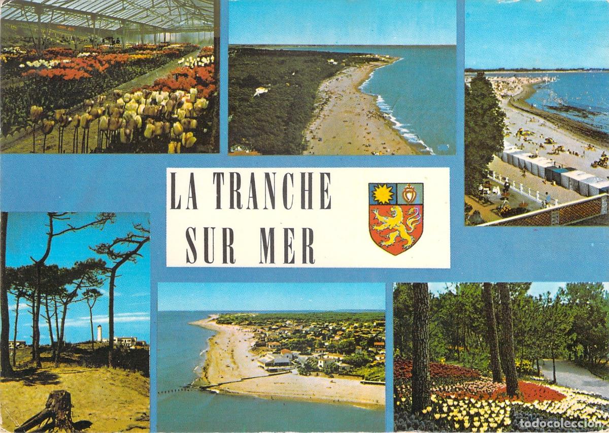 Postkarten: Postal Multivista de La Tranche-sur-Mer Francia Playas y Faro