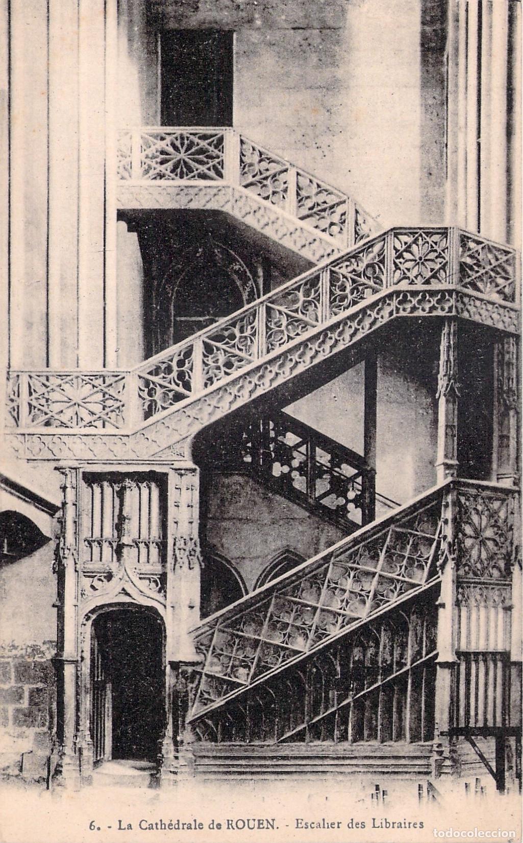 Postales: Postal de la Catedral de Rouen, Escalier des Libraires, Francia