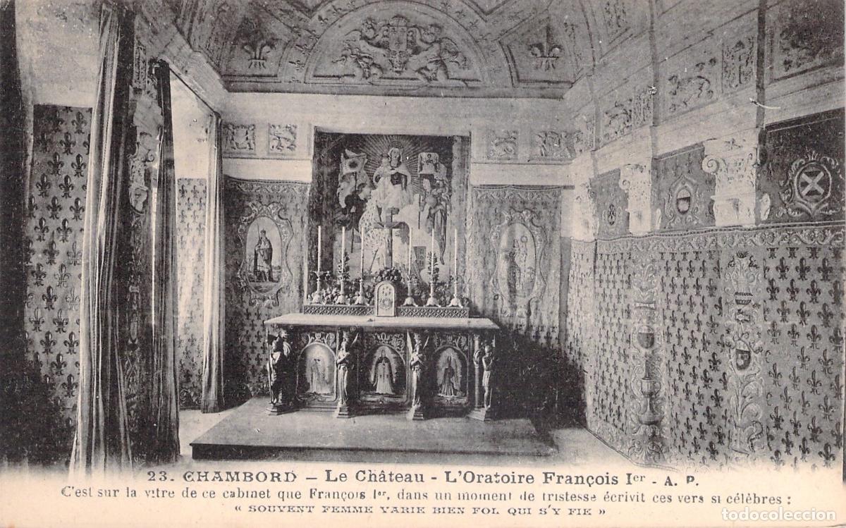 Postales: Postal Castillo de Chambord Oratorio de Francisco I