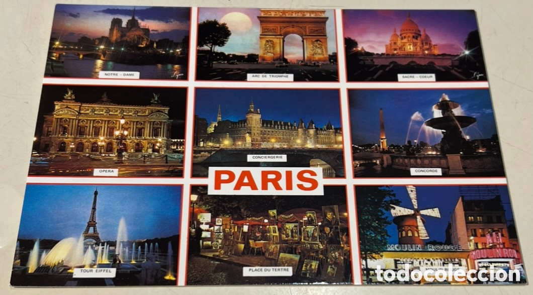 Postales: Postal. Souvenirs de Par&iacute;s. Francia. A&ntilde;os 80.