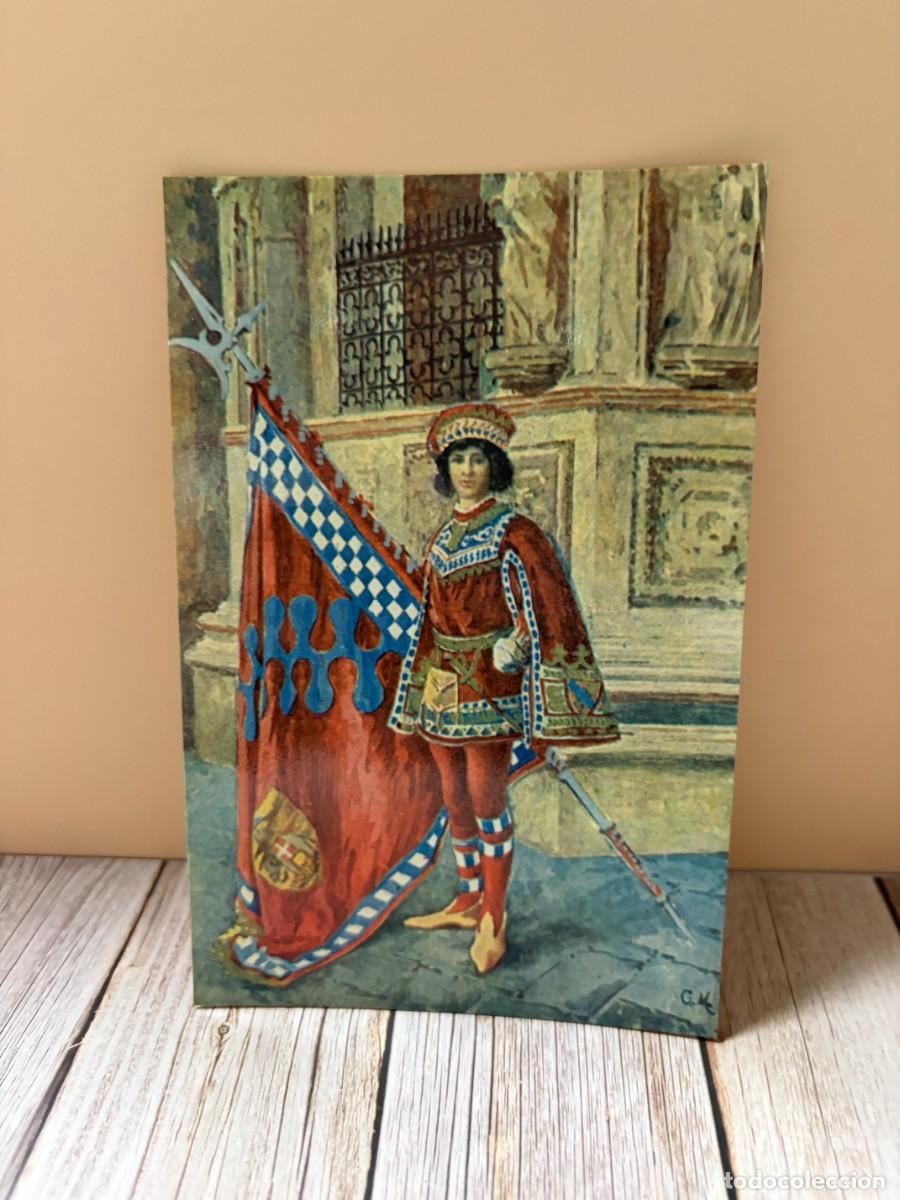 Postales: TARJETA POSTAL MEDIEVAL &ndash; PAGGI DELLE CONTRADE DI SIENA &ndash; E. ORTIZ