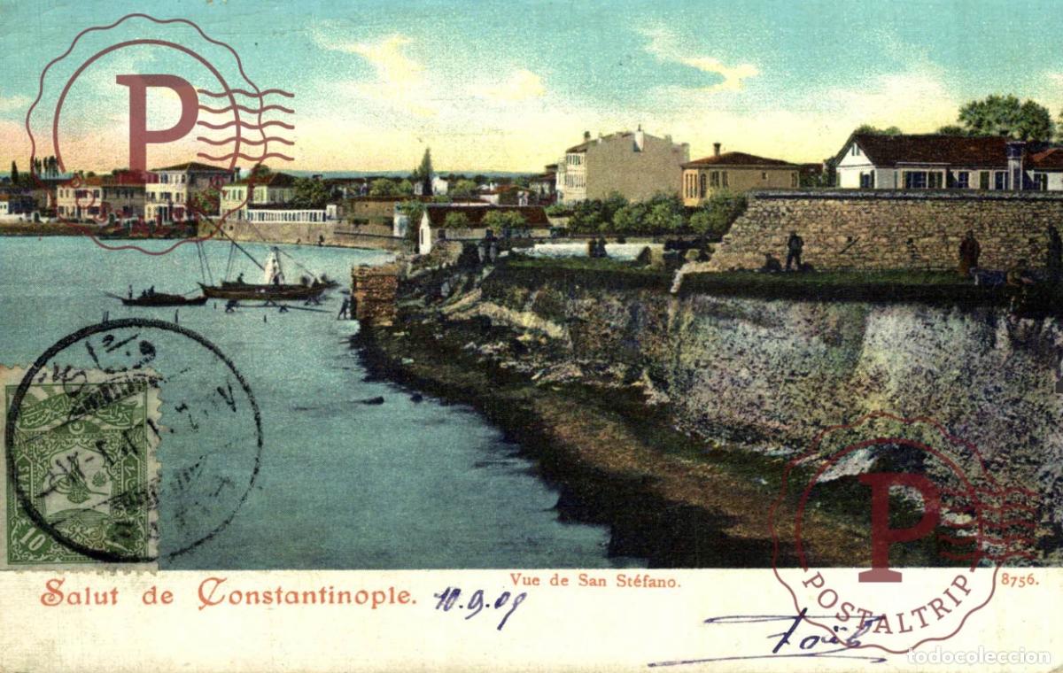 Postales: TURQUIA. TURQUIE. CONSTANTINOPLE. Vue de San St&eacute;fano