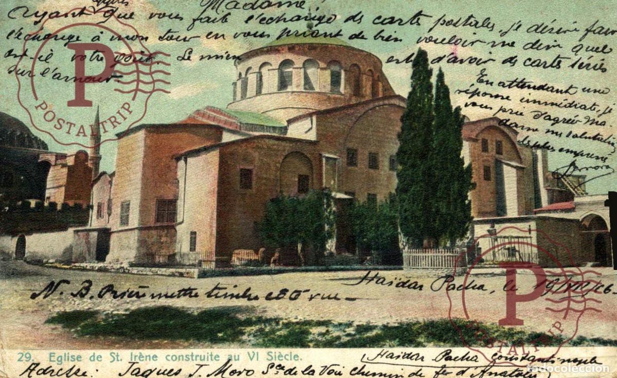 Postales: TURQUIA. TURQUIE. ISTANBUL. ESTAMBUL. Eglise Ste Ir&egrave;ne