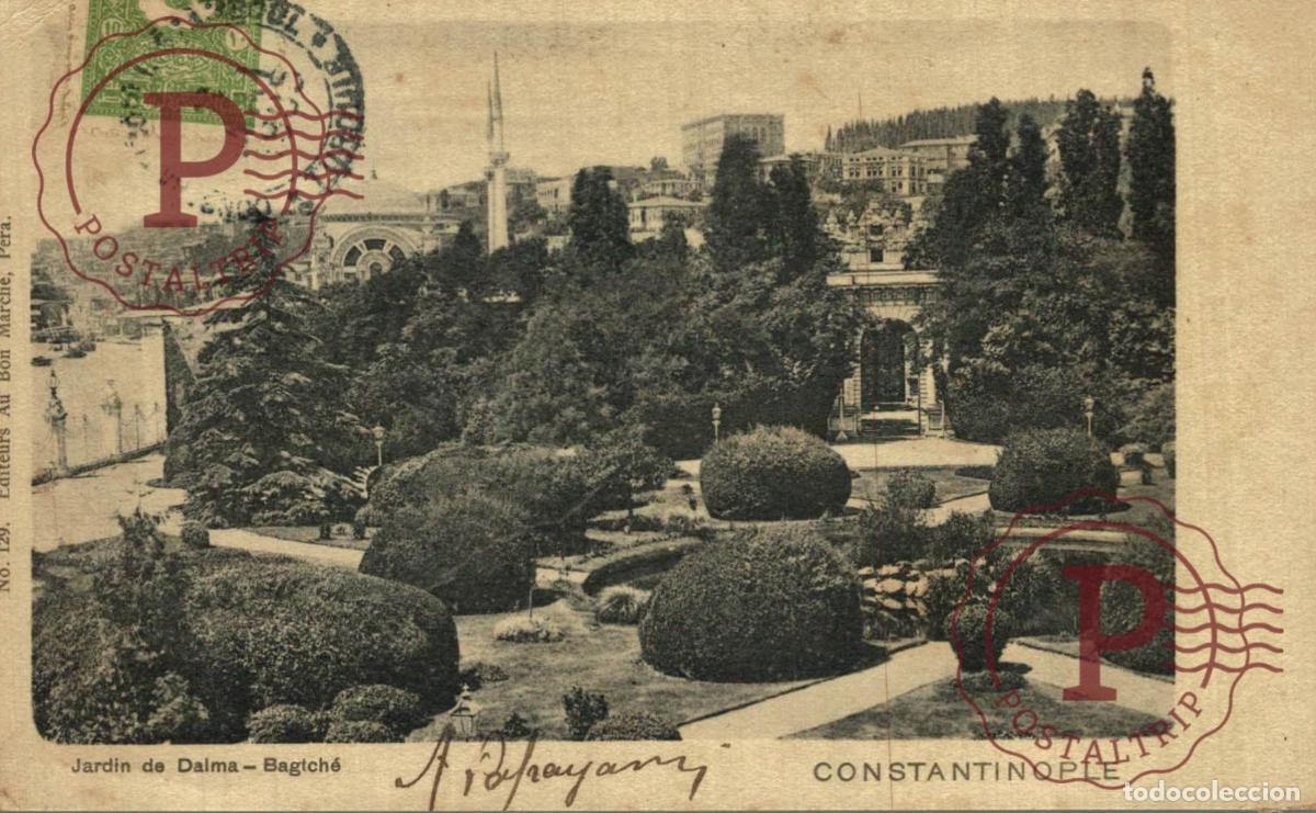 Postales: TURQUIA. TURQUIE. CONSTANTINOPLE. Bagtch&eacute;, jardin de Dalma