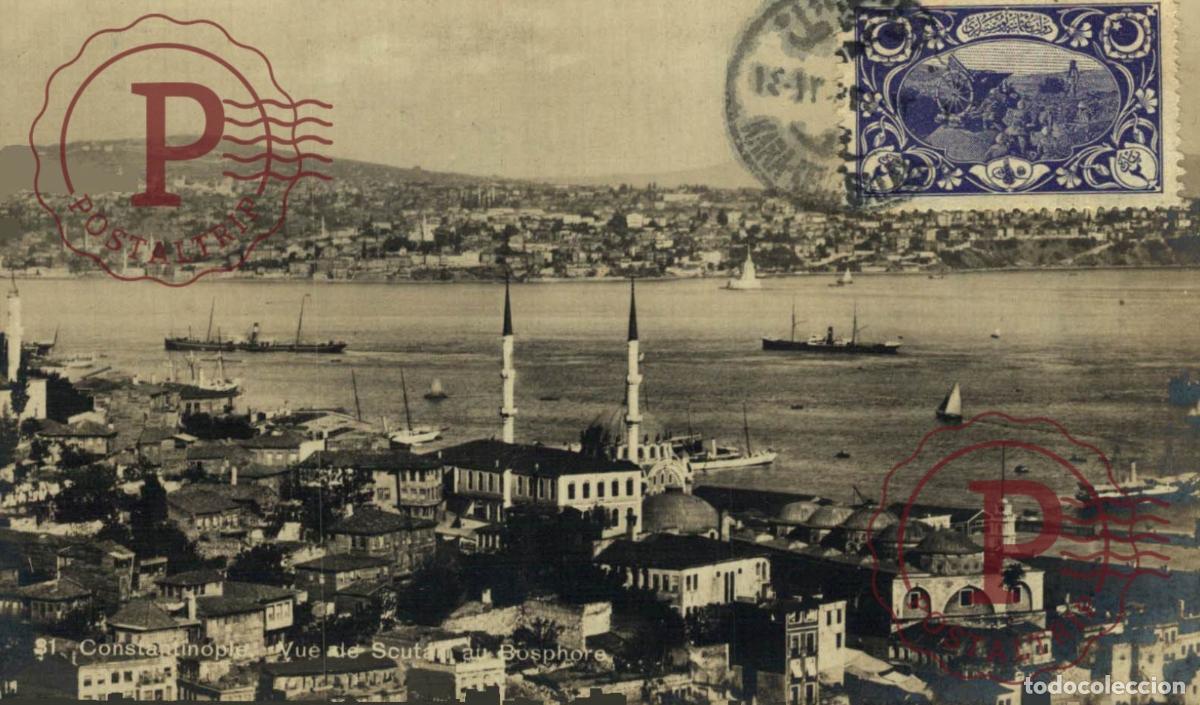 Postkarten: TURQUIA. TURQUIE. CONSTANTINOPLE. VUE DE SCUTAM AU BOSPHORE. RPPC
