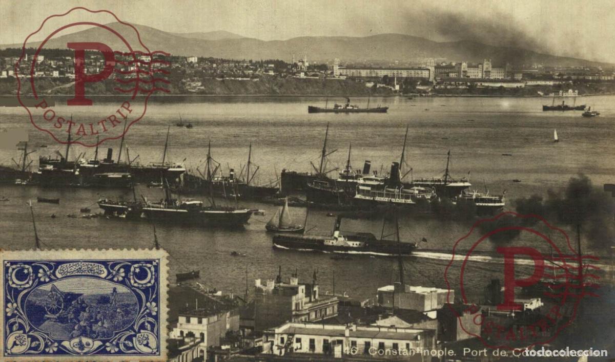 Postkarten: RPPC. FOTOGRAFICA. TURQUIA. TURQUIE. CONSTANTINOPLE. PORT.