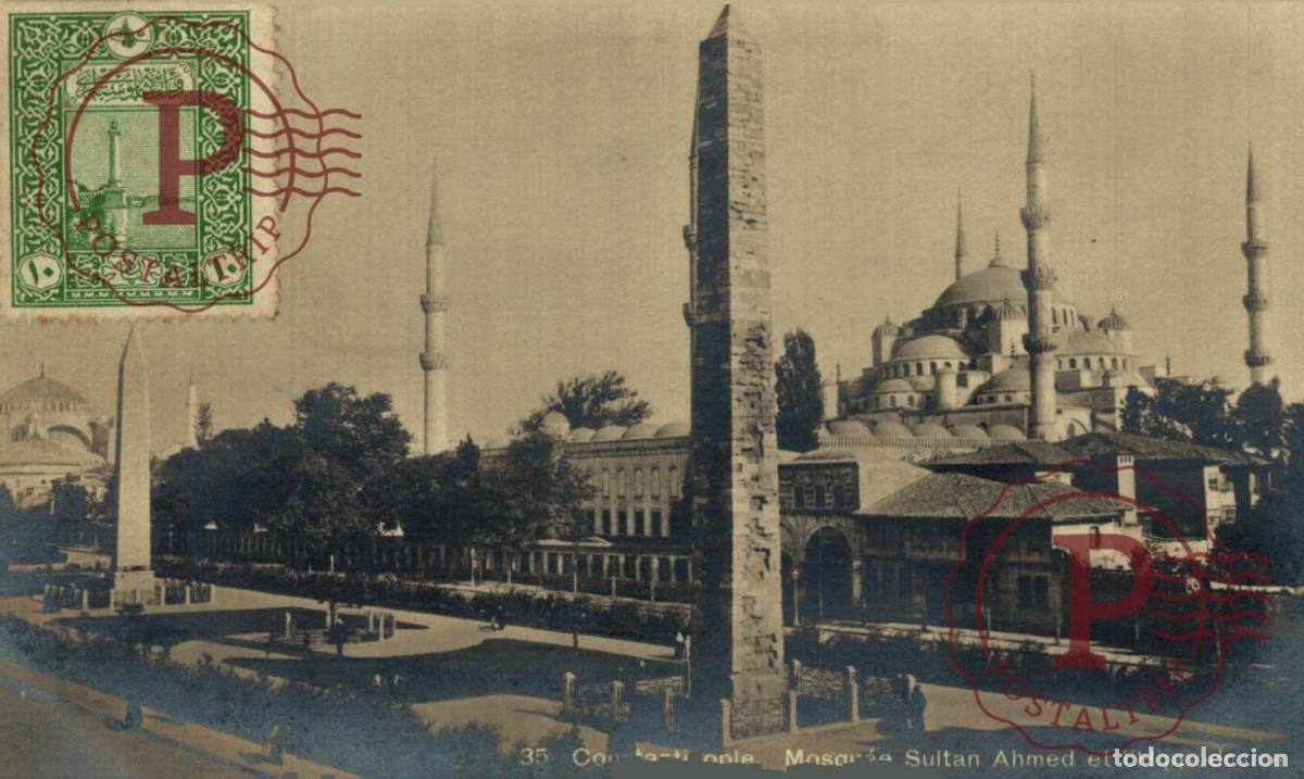 Postcards: RPPC. FOTOGRAFICA. TURQUIA. TURQUIE. CONSTANTINOPLE. MOSQUEE AHMED ET L HIPPODROME